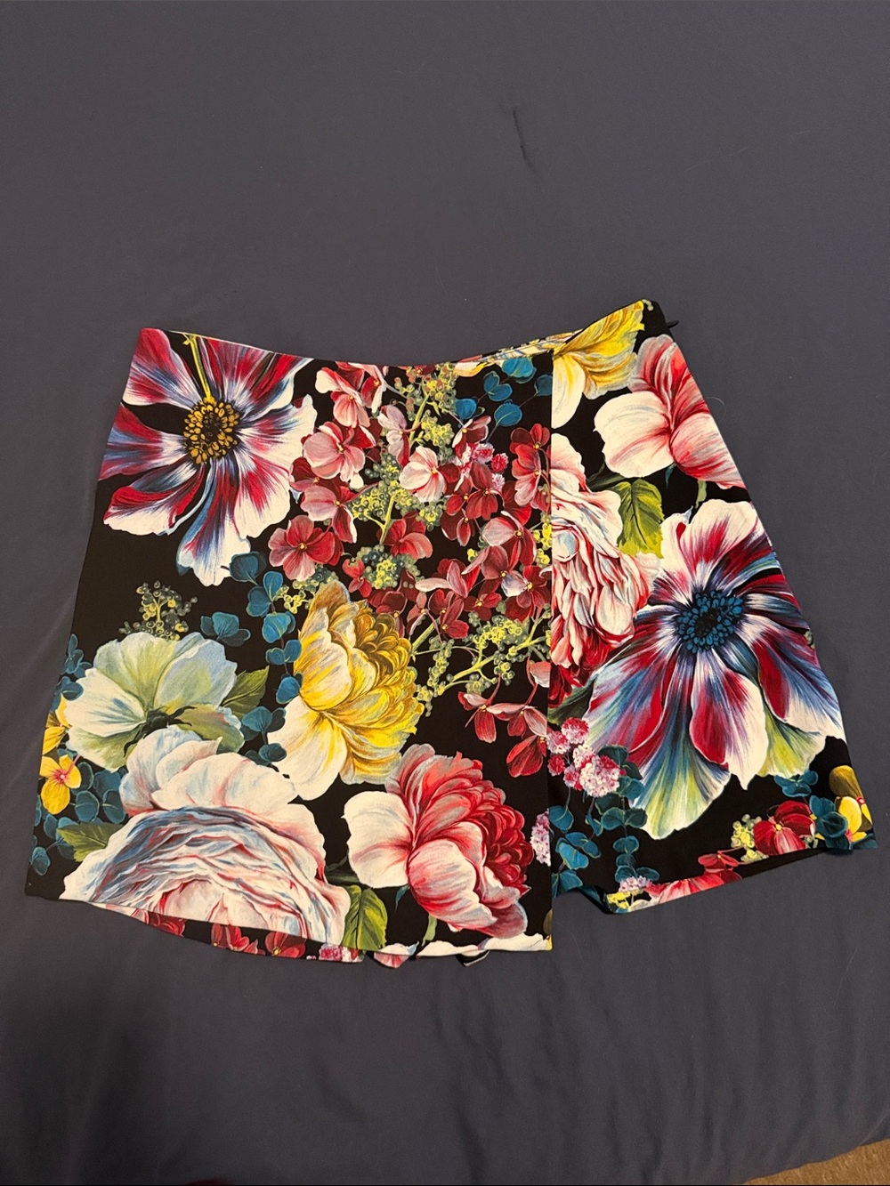 Express Floral Multicolor Dress with Black Base